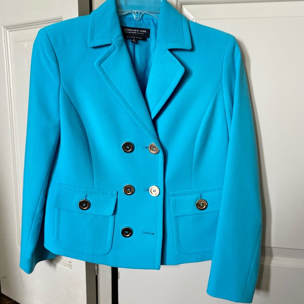 Jones New York blazer suit jacket blue